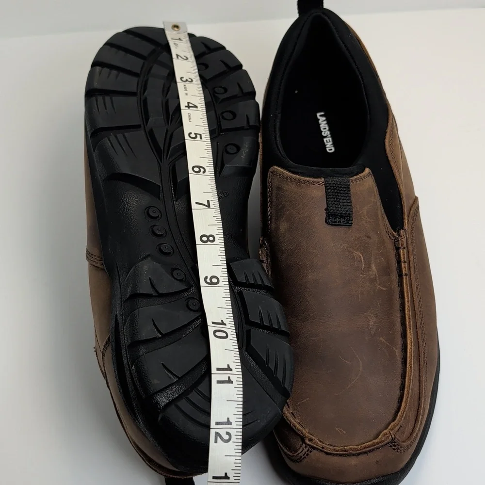 Lands End Slip-On Casual Leather Men’s Shoes Size 11